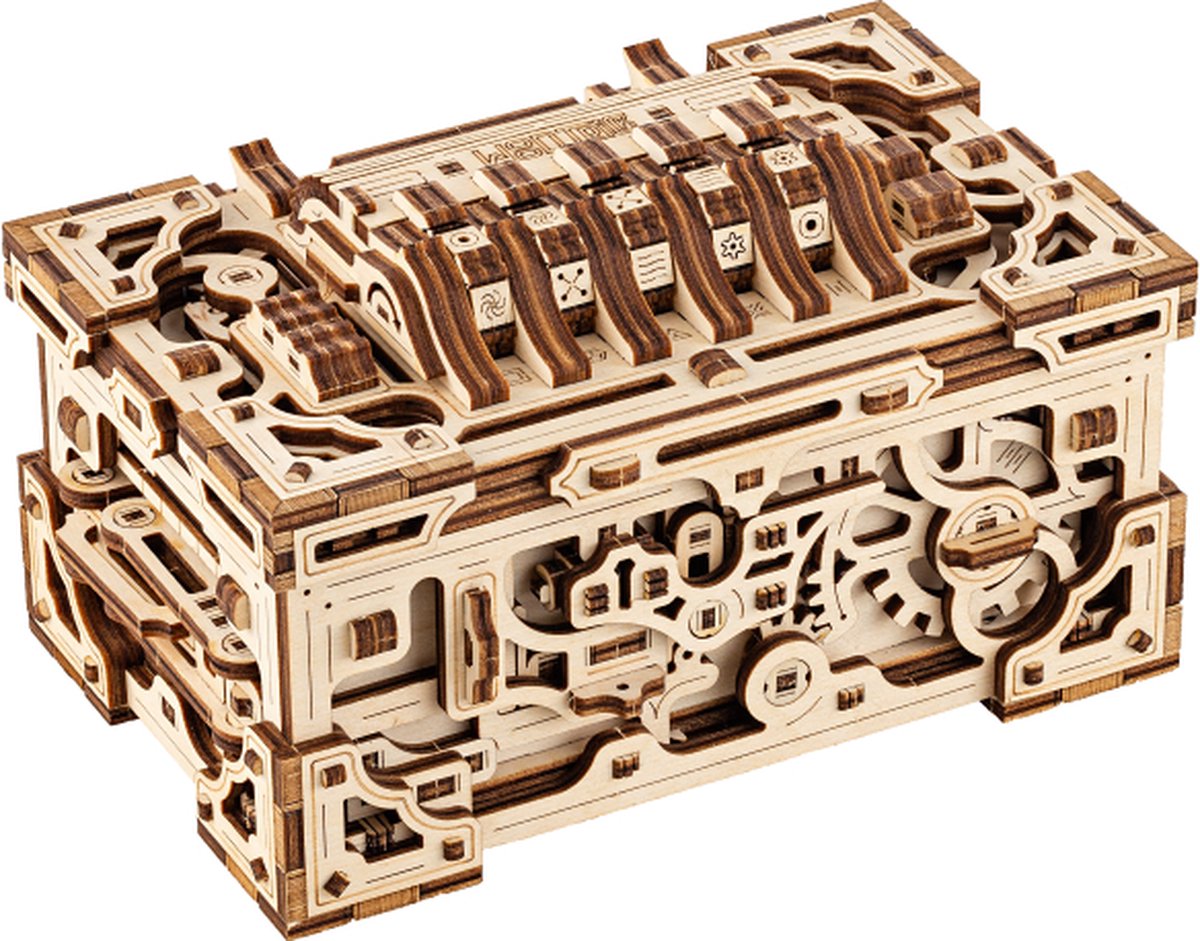 Wood Trick - Modelbouw 3D houten puzzel Enigma chest - Enigma kist - 504 stuks - Geen lijm noch verf nodig!