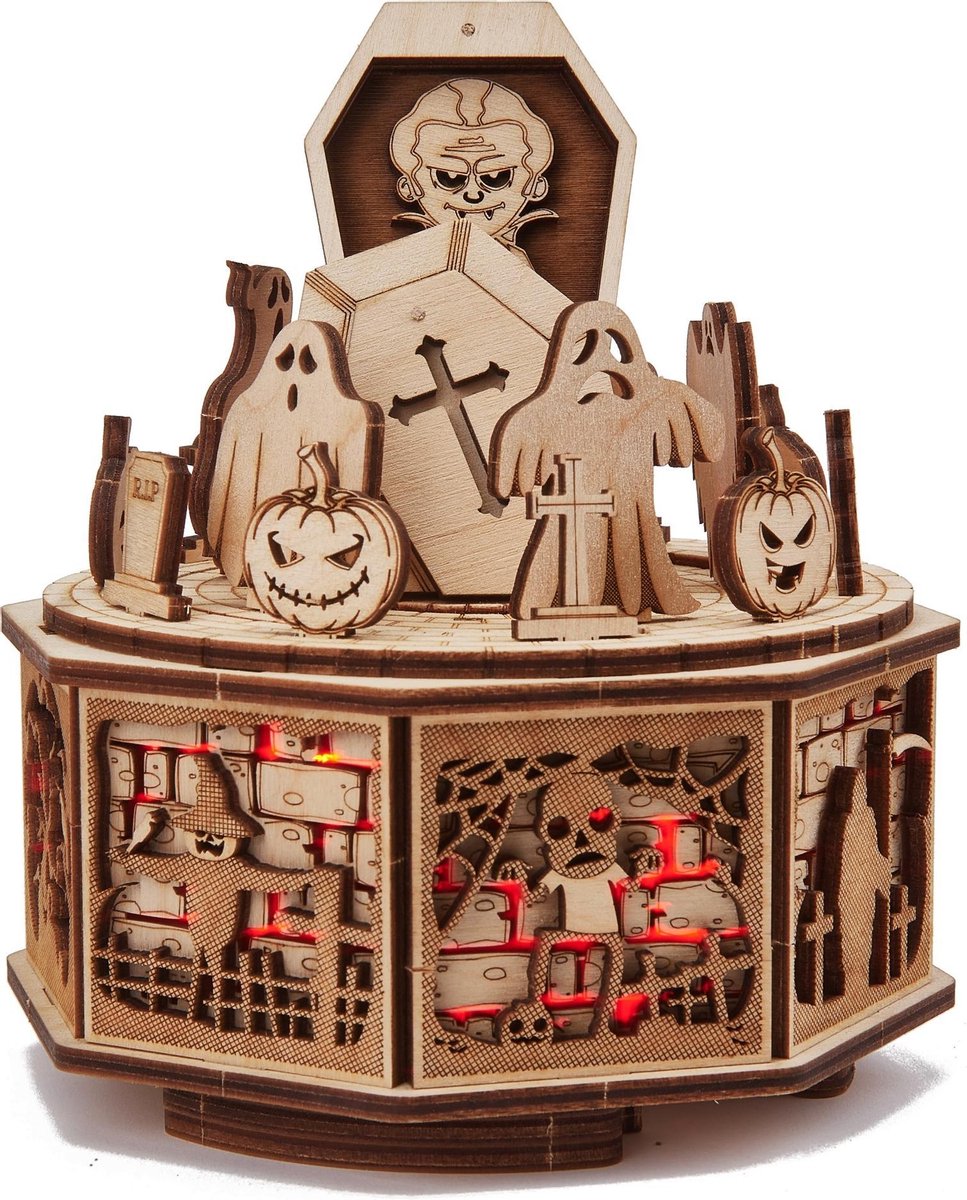Wood Trick Happy Halloween - Houten Modelbouw - Muziekdoos
