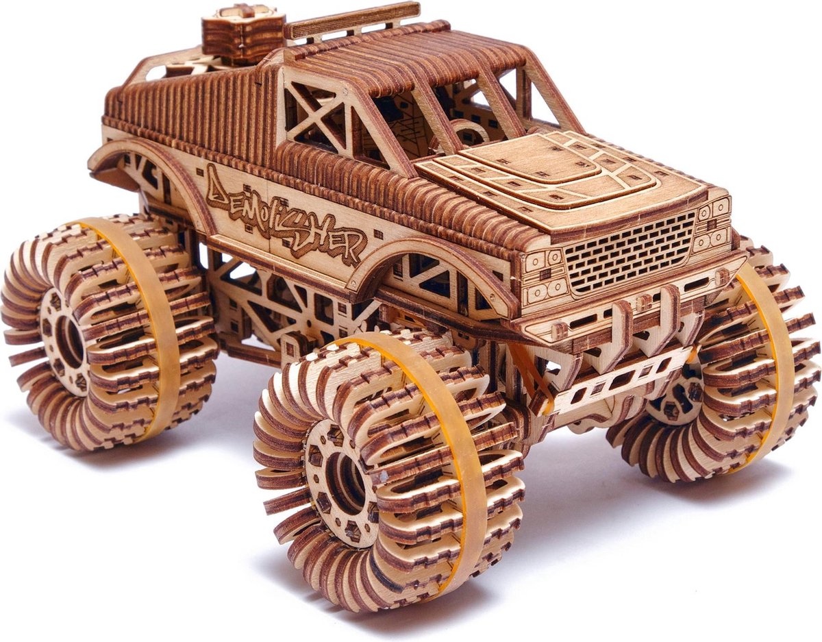 Wood Trick Monster Truck - Houten Modelbouw