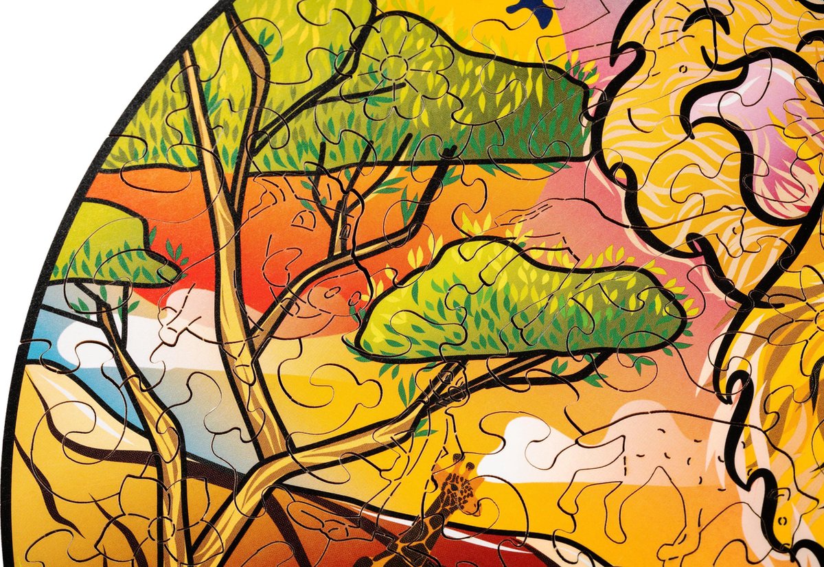 Wood Trick Speelse Kleine Leeuw - Houten Vormpuzzel