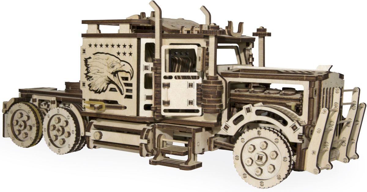   Truck met Oplegger - Houten Modelbouw