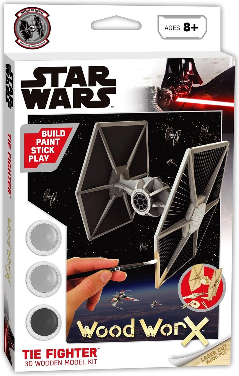 Wood WorX Star Wars Tie Fighter 3D Wooden Model - Bouwpakket