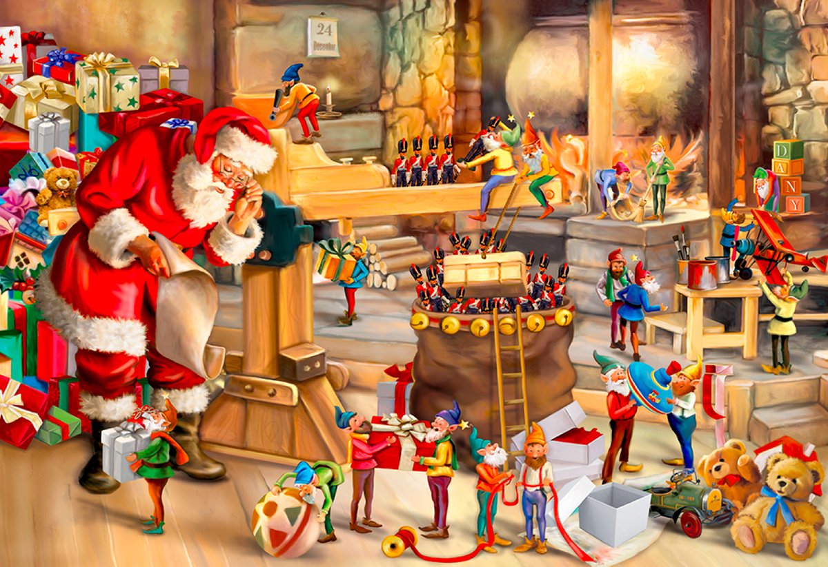 Santas Workshop puzzel in hout 505 stuks
