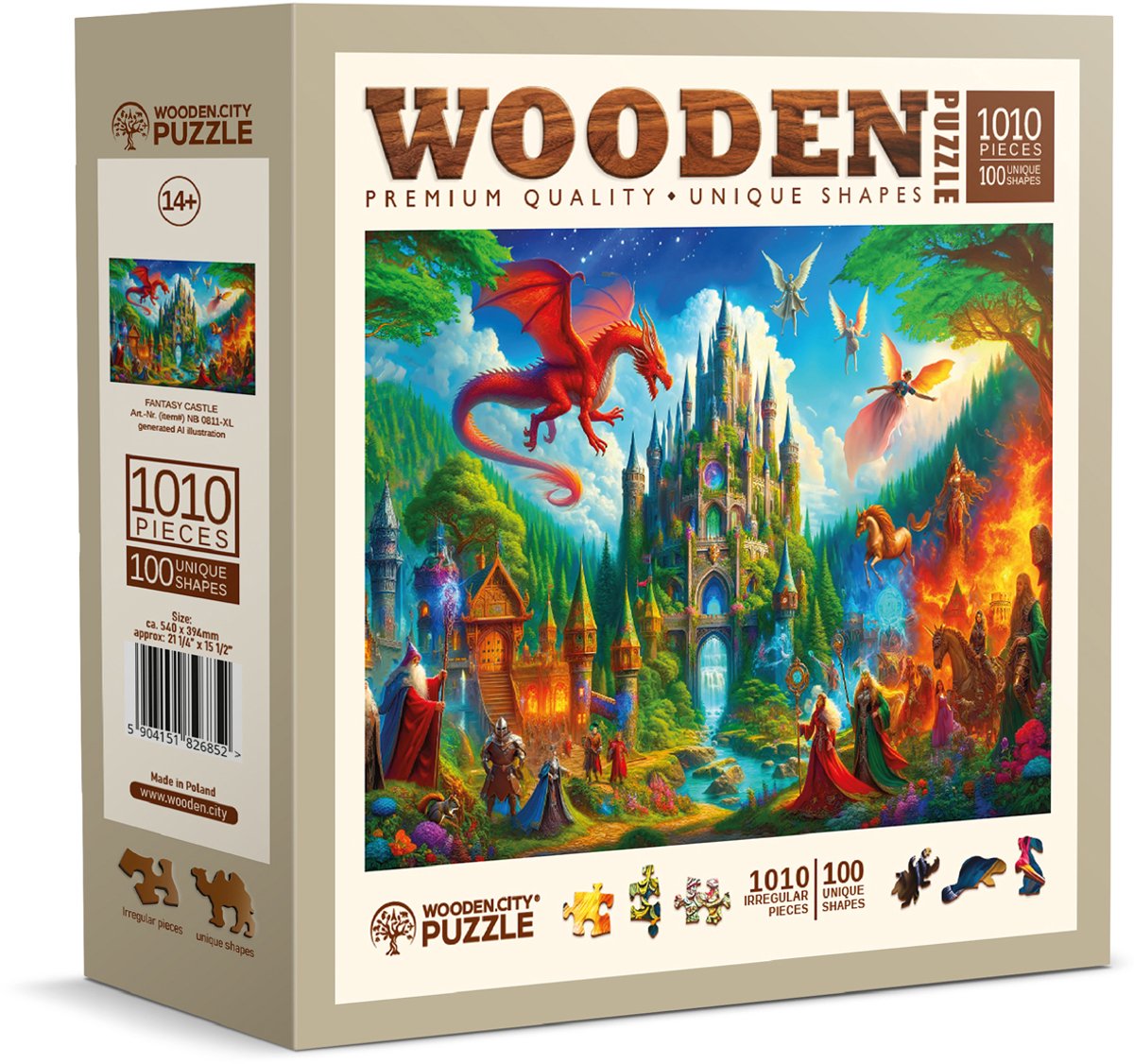 WOODEN CITY Puzzel - Fantasy Castle.