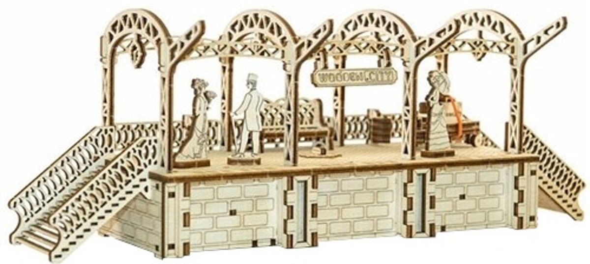 Wooden City Modelbouw Hout Railway Station