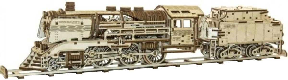 Wooden City Modelbouw Hout Trein plus Wagon en rails