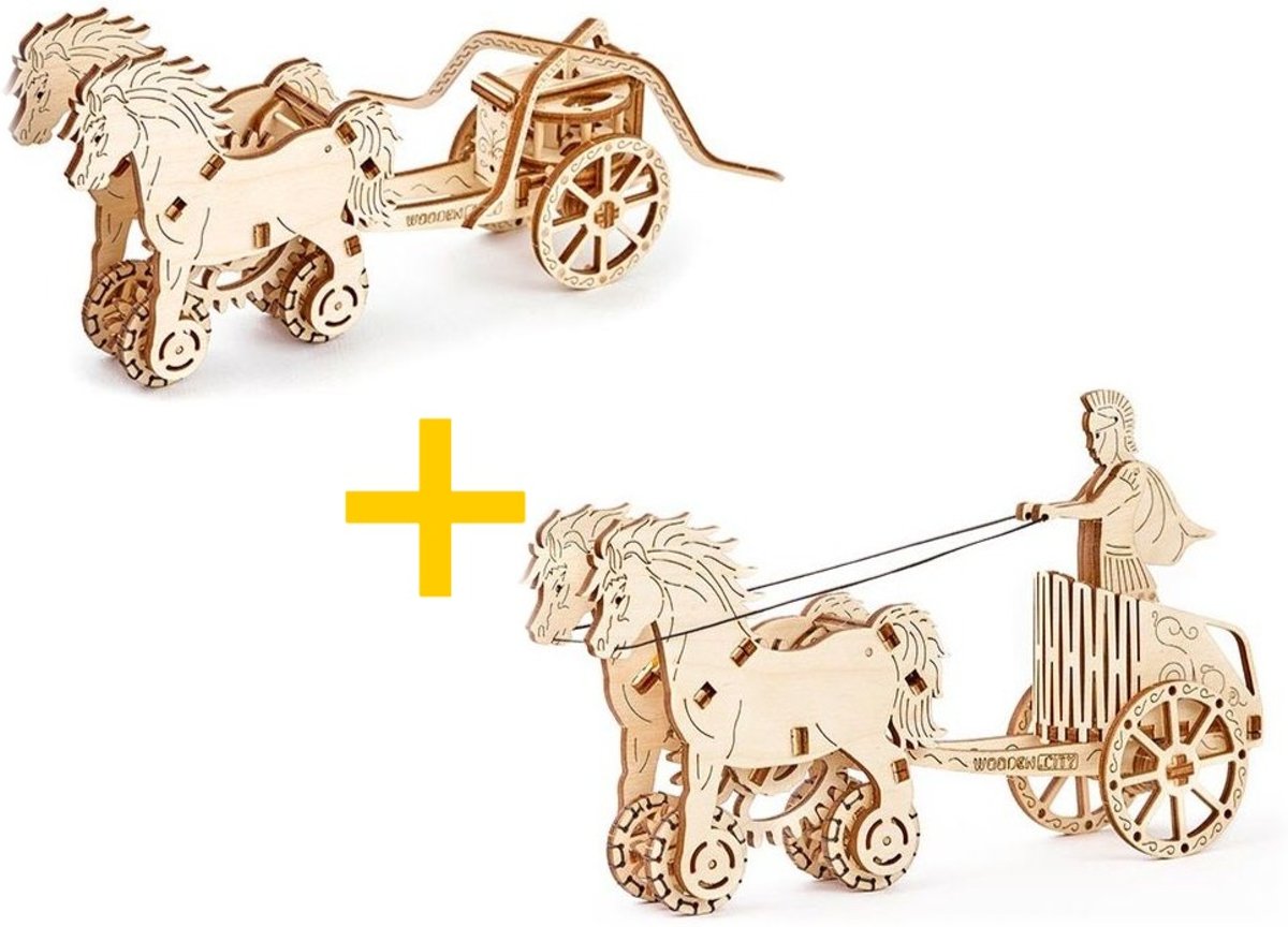 Wooden.City modelbouw hout voordeelpakket strijdwagens