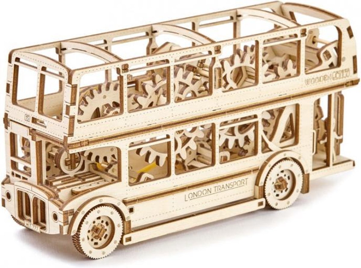 modelbouwset Londen Bus hout naturel 216-delig