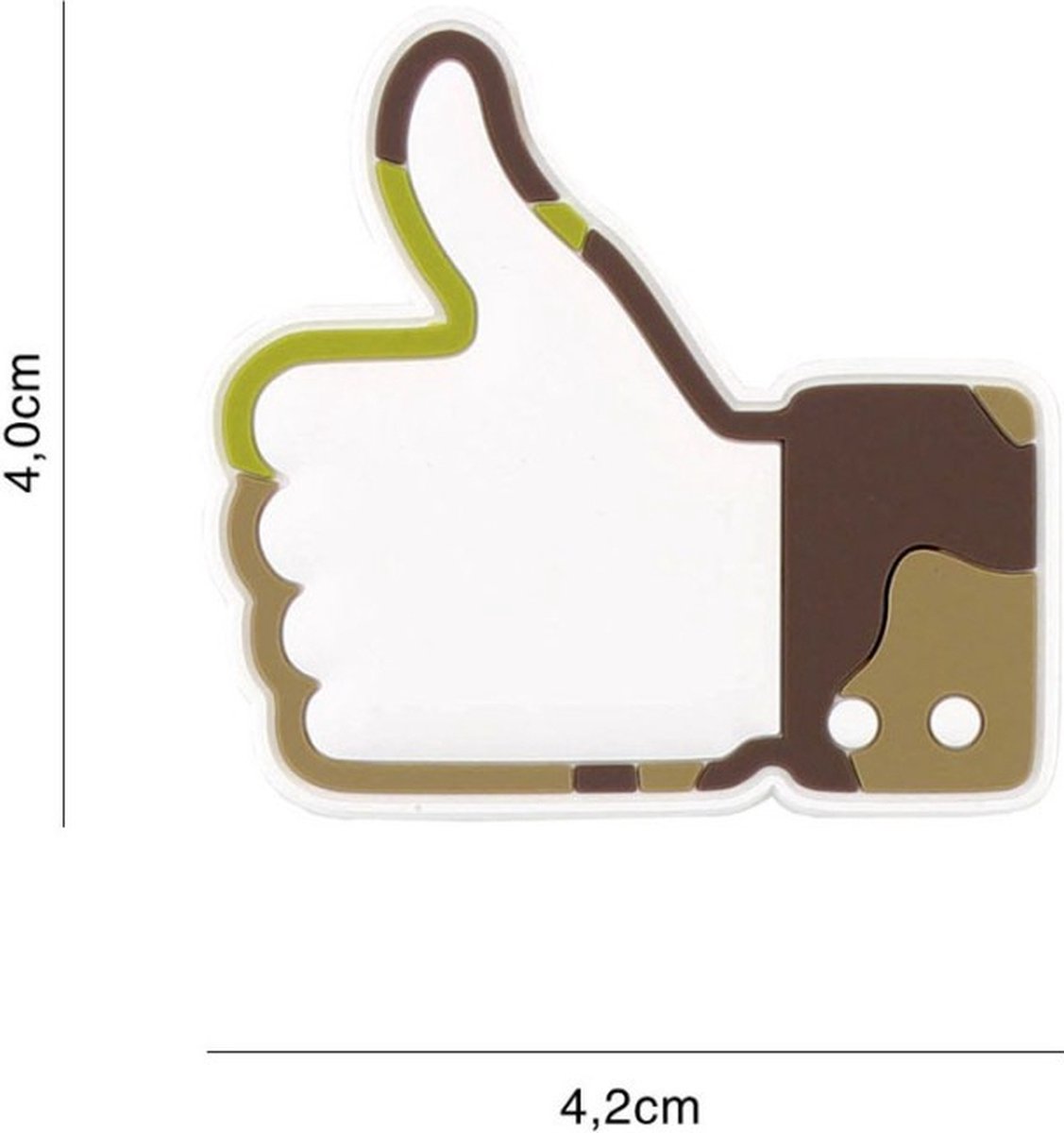 Embleem 3D PVC Like/Dont like Woodland