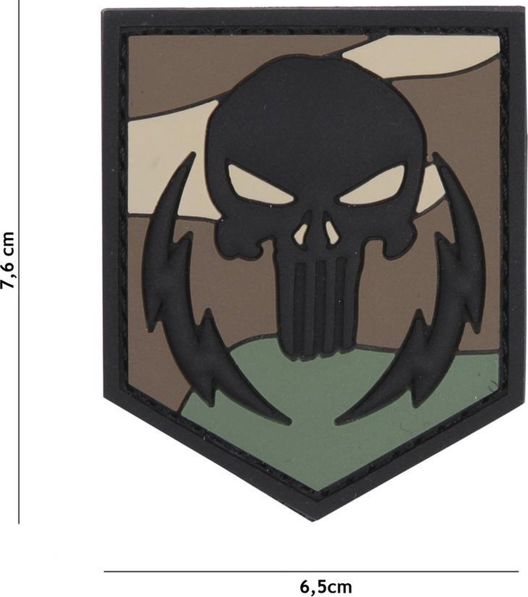 Embleem 3D PVC Punisher Thunder Woodland