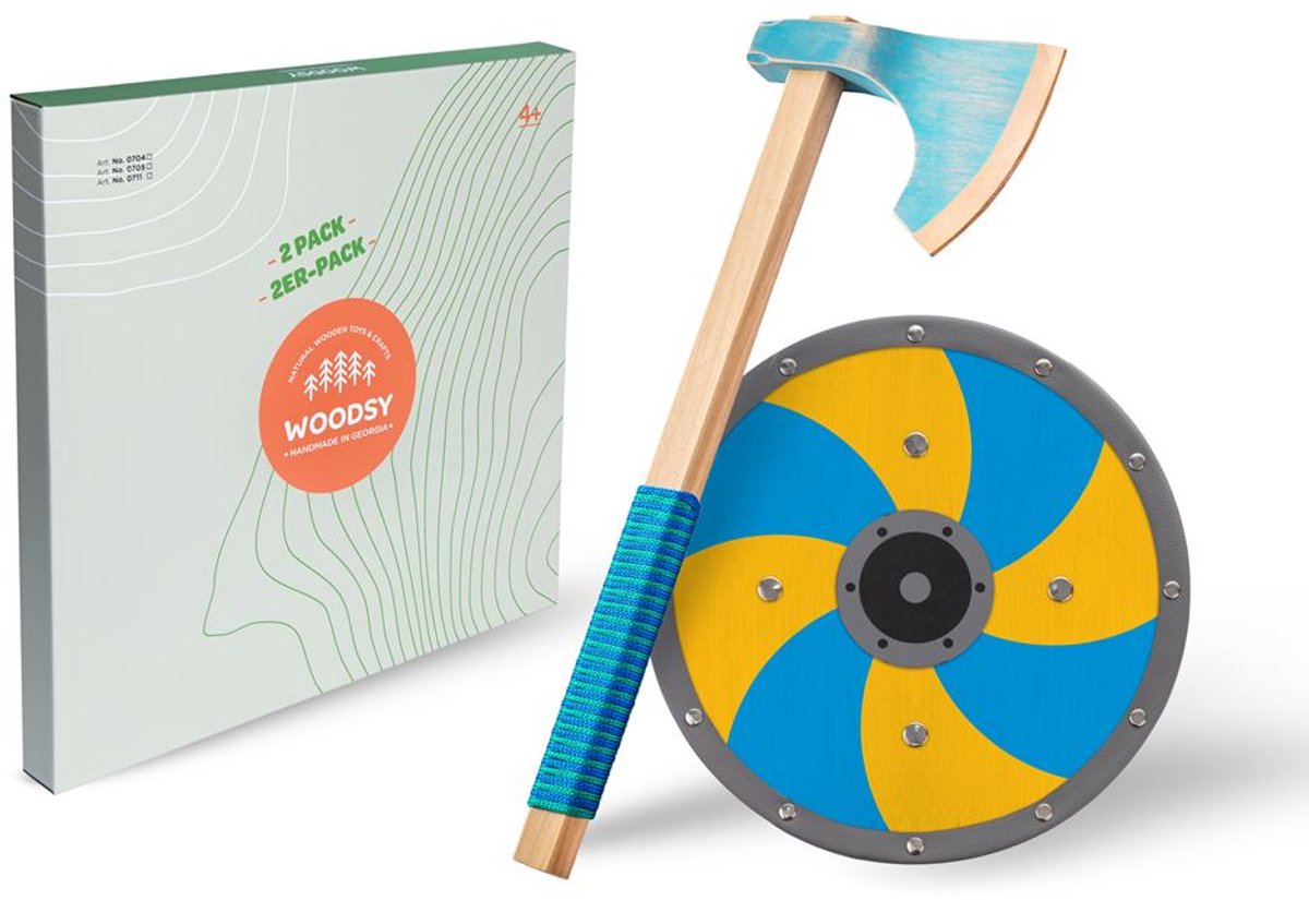 woodsy viking bijl met schild - 42,5 cm