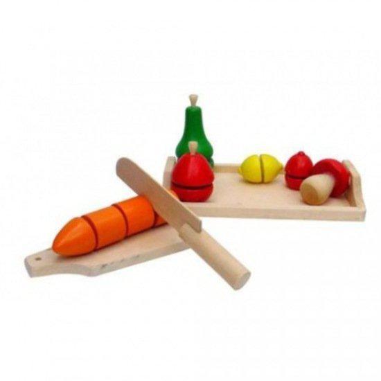 Woody snijplank met fruit