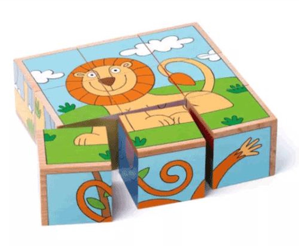 Woody Woody puzzel blokken dieren 93056