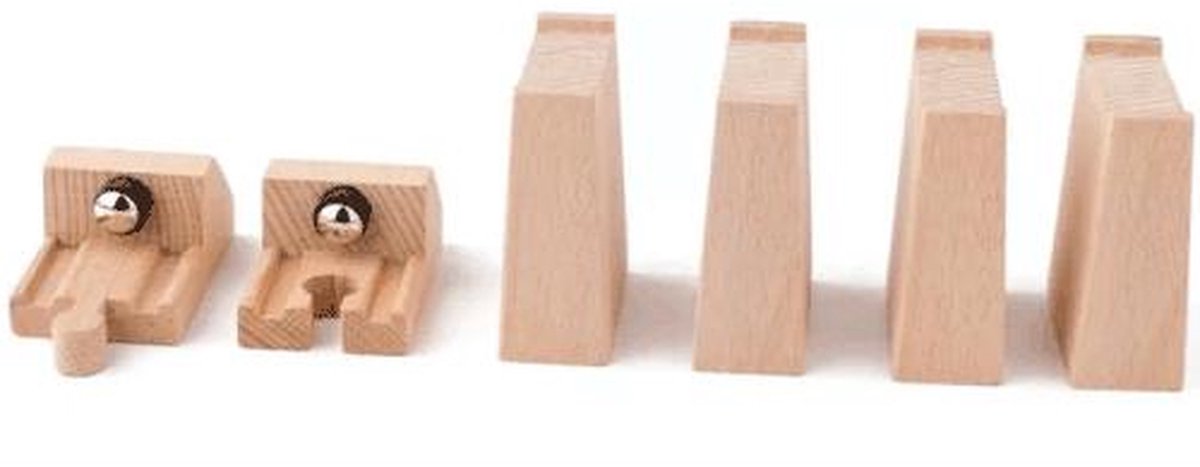 Woody Woody trein uitbreidingsset 6 dlg 91814