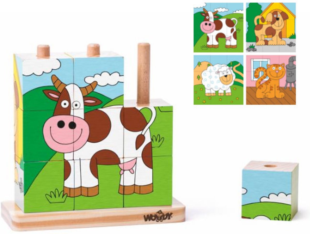 Woody kubuspuzzel dieren