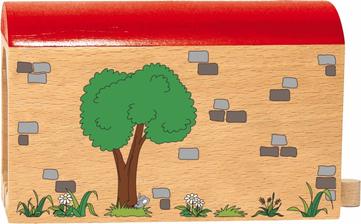 Woody tunnel voor houten treinbaan