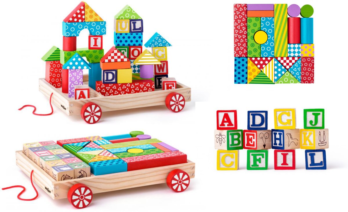 woody blokkenkar met blokken