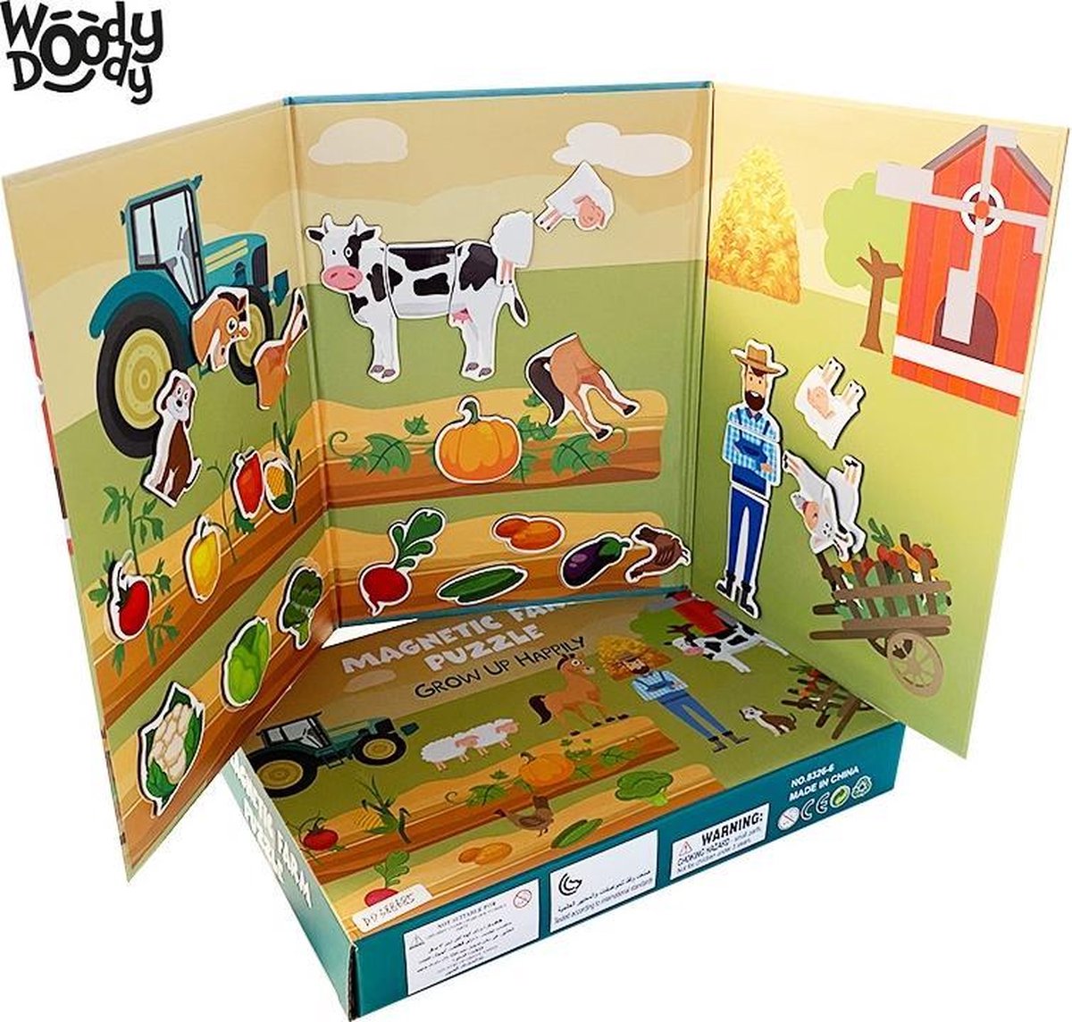 Montessori Speelgoed Educatieve Puzzel Magnetisch Speelgoed Boerderij Bouwen - Creatief Puzzelen Kinderen Boerderij Inrichten -  