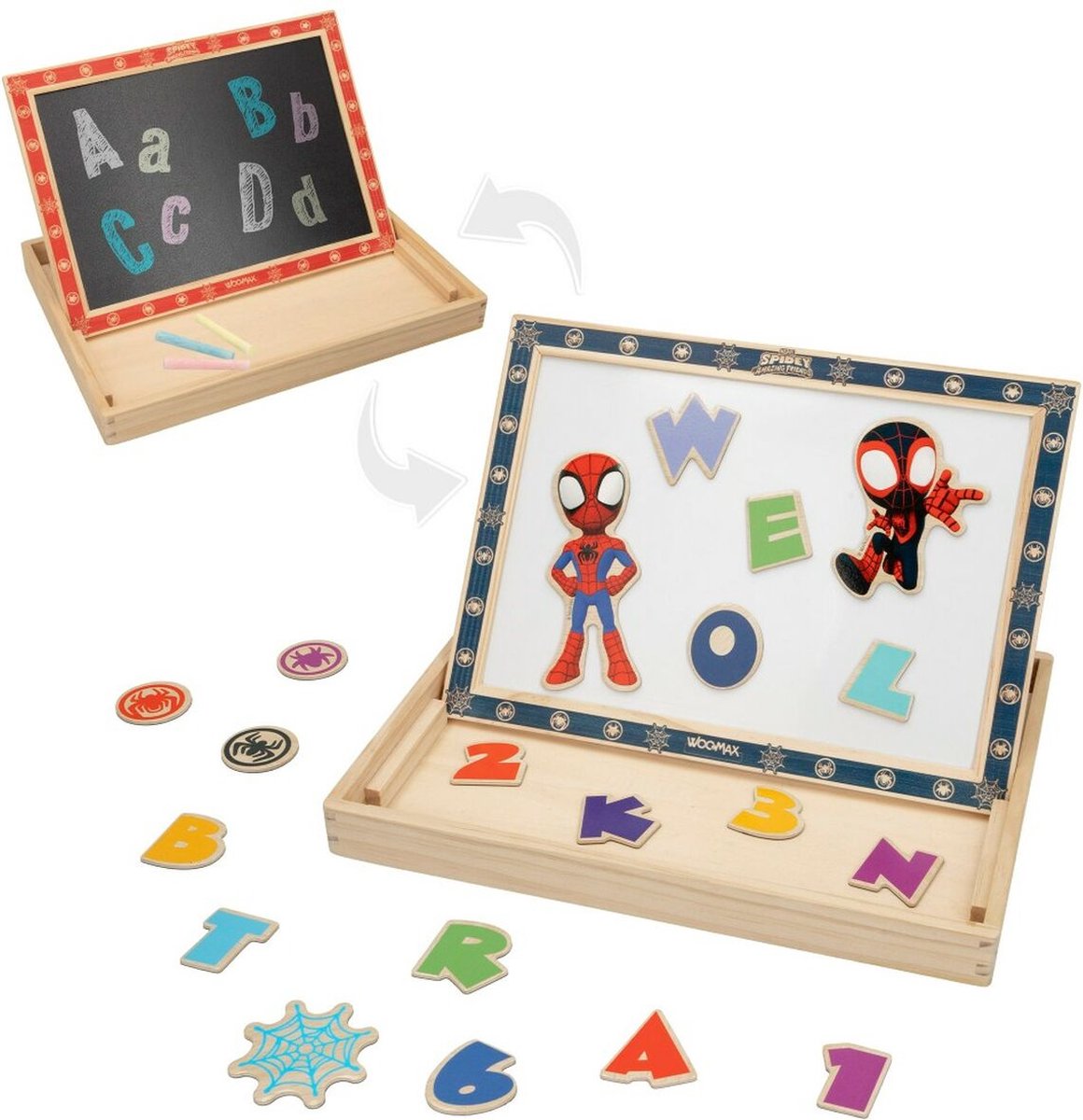 Dubbelzijdig krijtbord Spidey Amazing Friends Magnetisch 12 x 9 x 8 cm