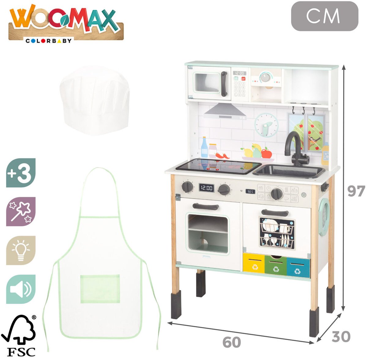 Speelgoedkeuken Woomax 81 X 97 X 30 CM