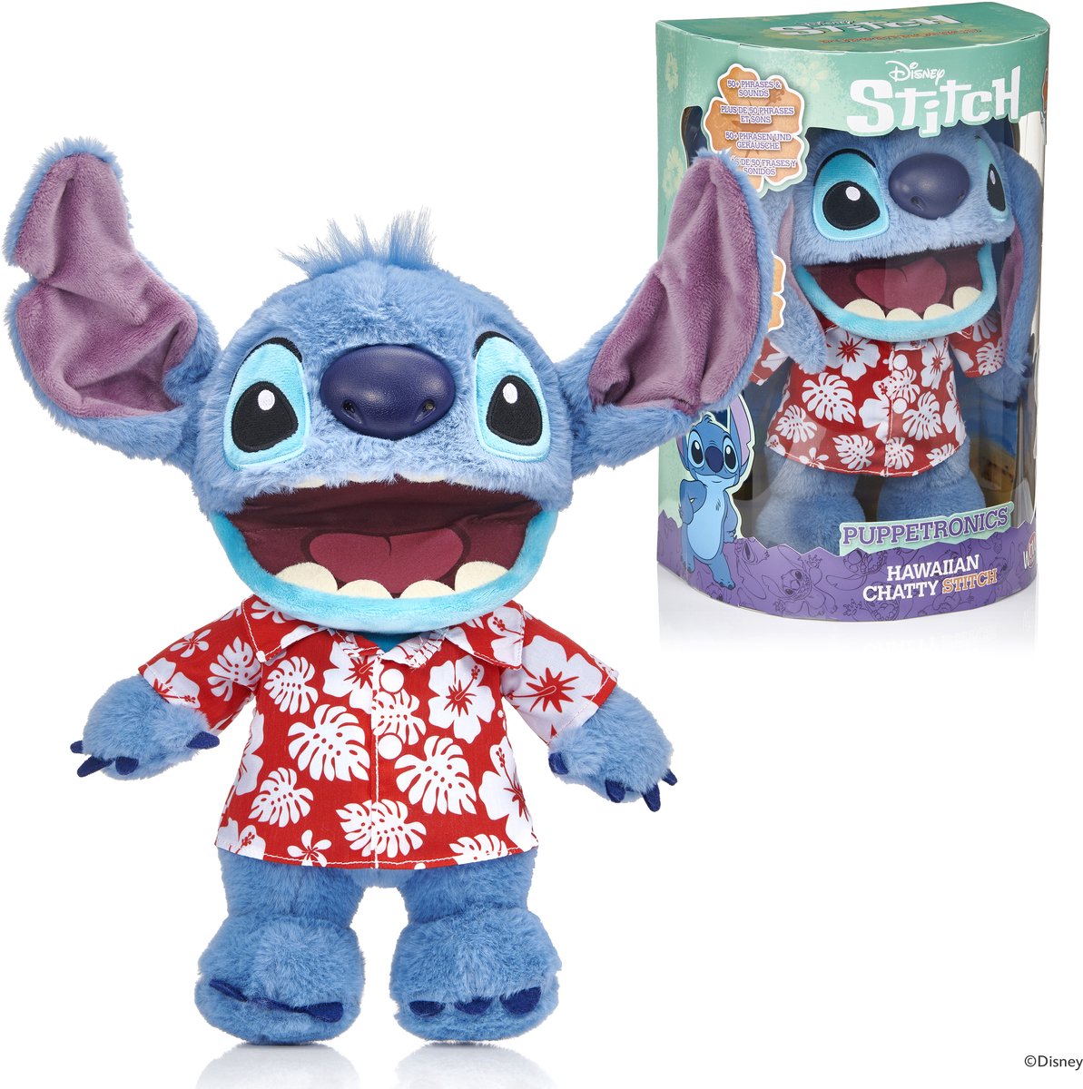 Disney Stitch Hawaiiaanse Interactieve Chatty Deluxe Animatronic pop - Wow! Stuff - DIS-1027-01