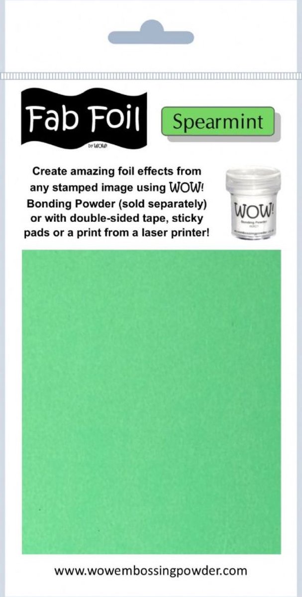 FAB FOIL Spear Mint 1 meter x 10 cm, WOW