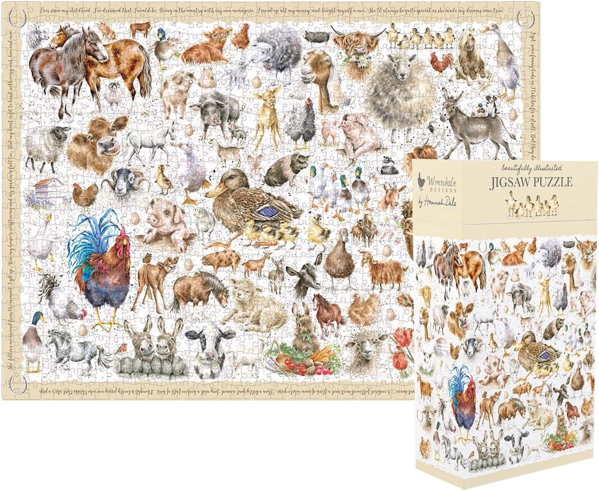 Wrendale Designs - Puzzel - Farmyard Friends