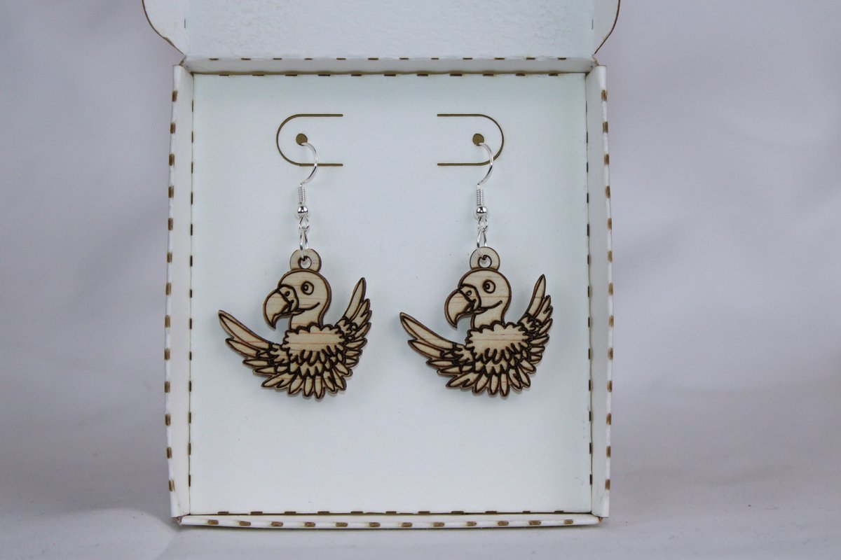 Oorbellen dier Papagaai