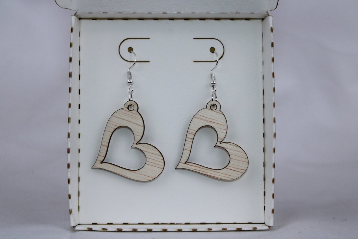 Oorbellen hangende open hartjes