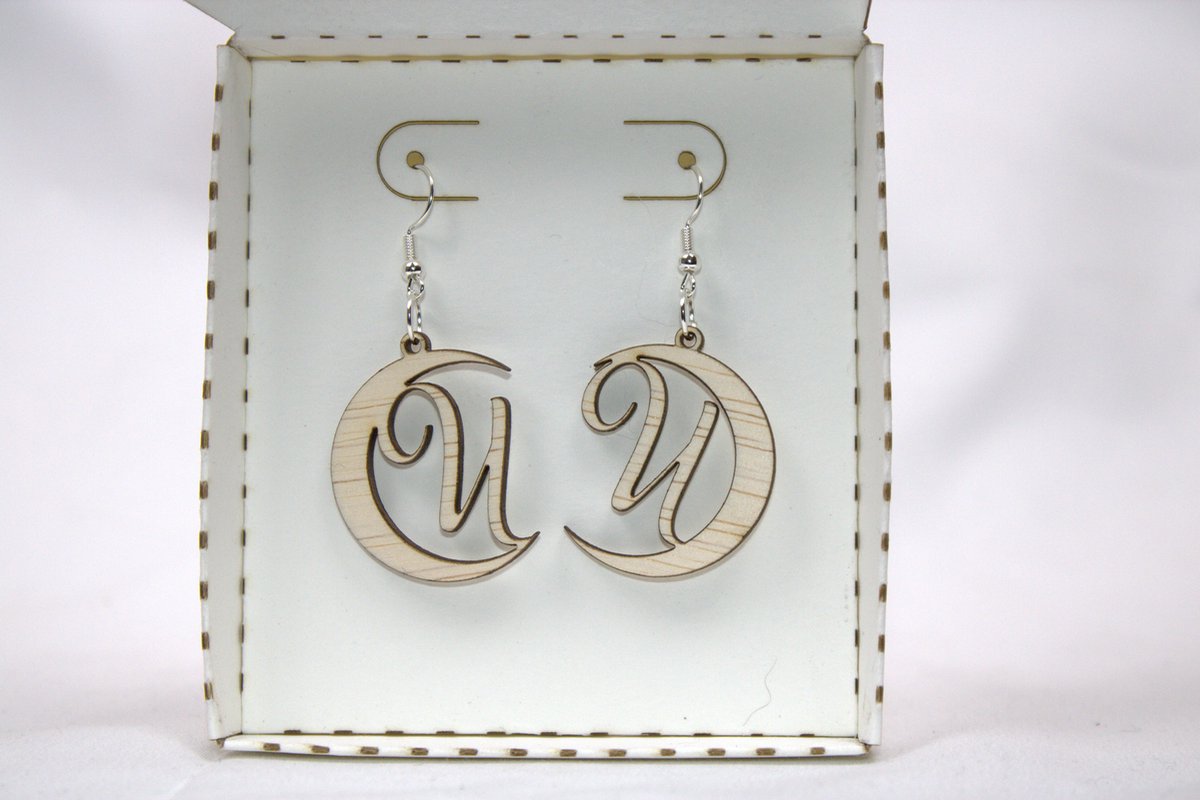 oorbellen alfabet Letter U