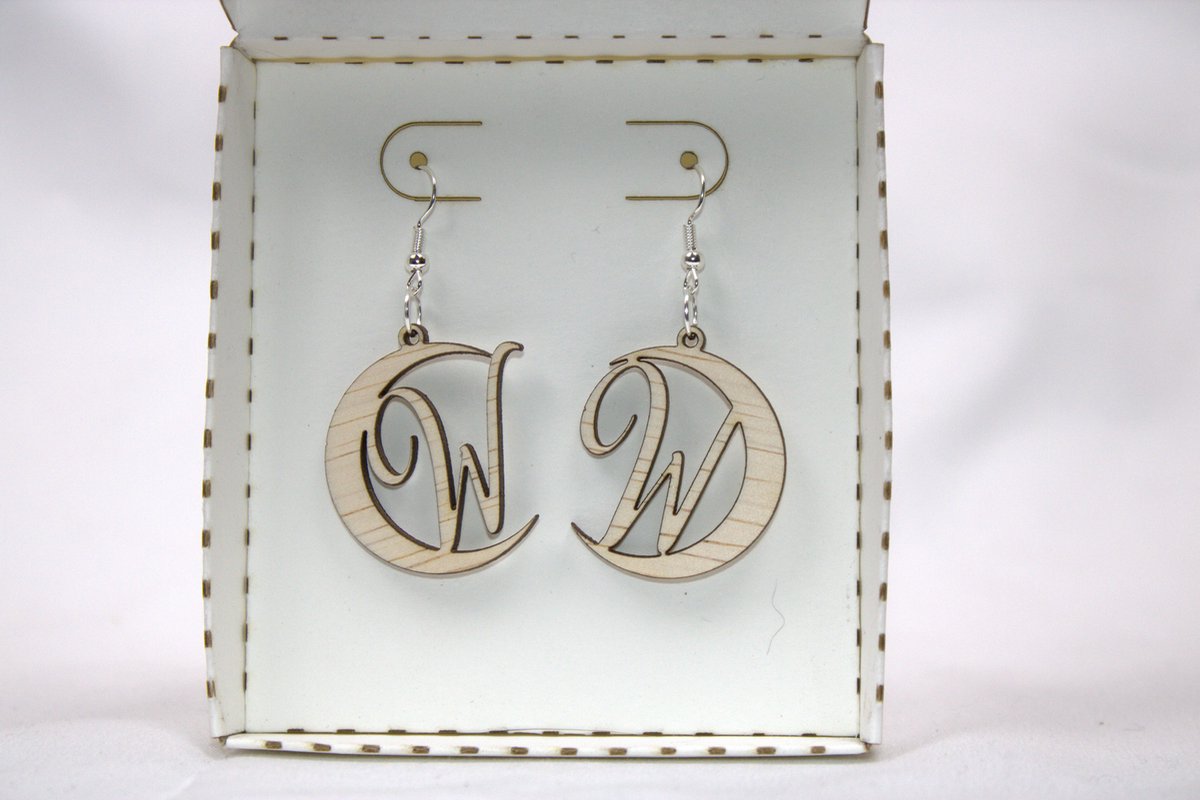 oorbellen alfabet Letter W