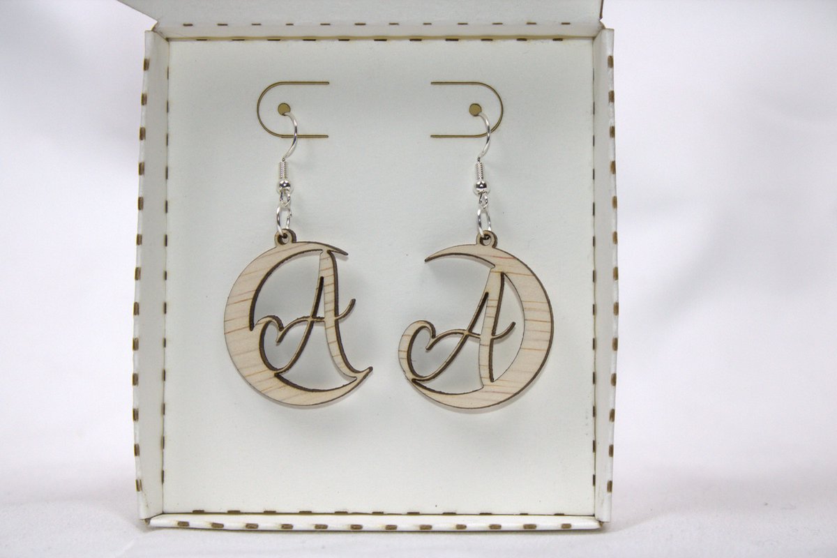 oorbellen alfabet letter A