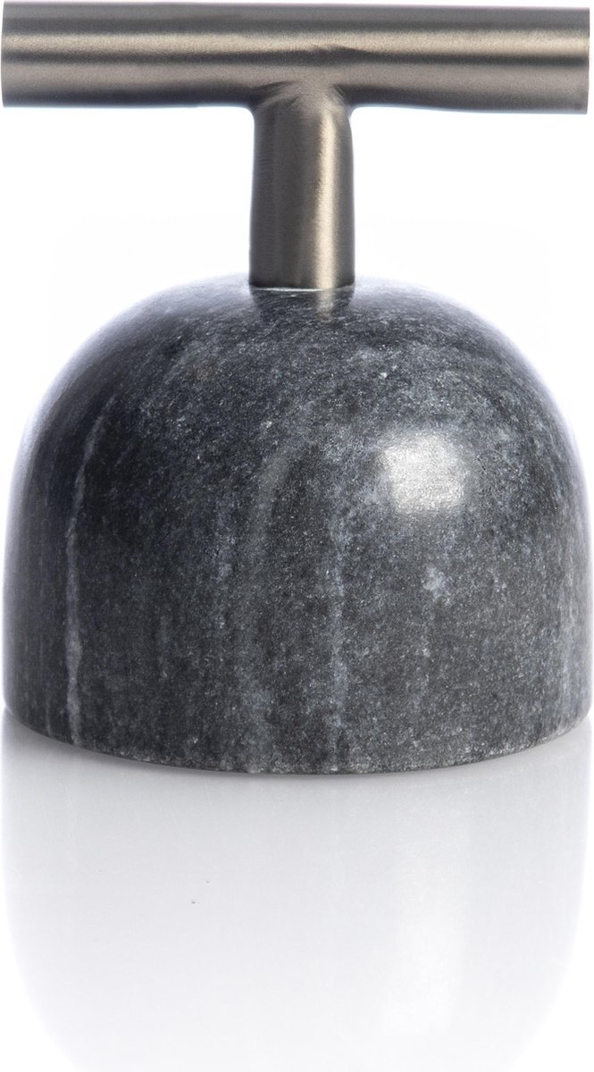 XLBoom Carry Away Paperweight - Zwart/Grijs Marmer - Presse Papier - RVS