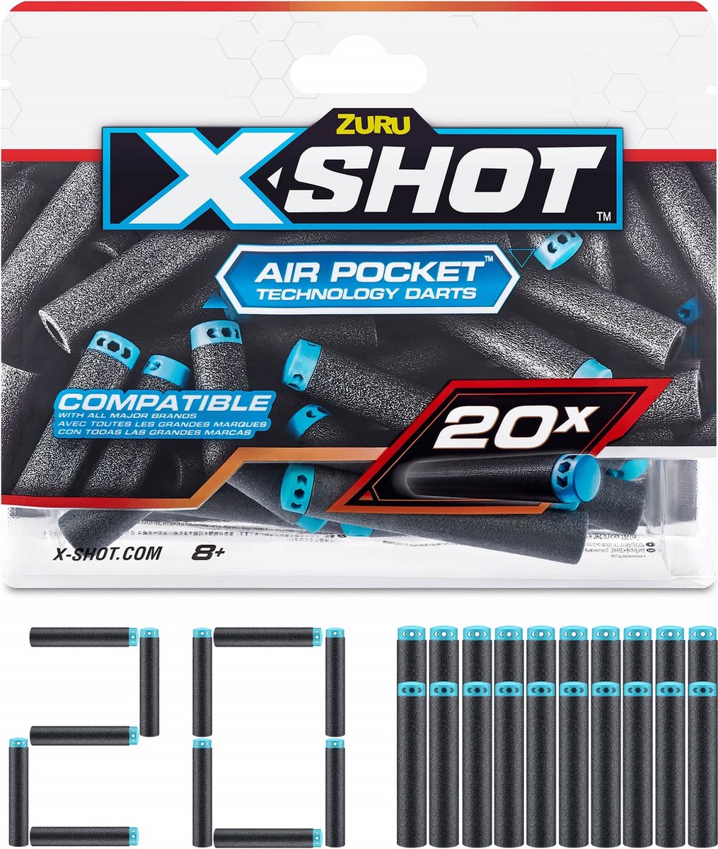 X-Shot Air Pocket Technology Dart Refill - 20 pijltjes