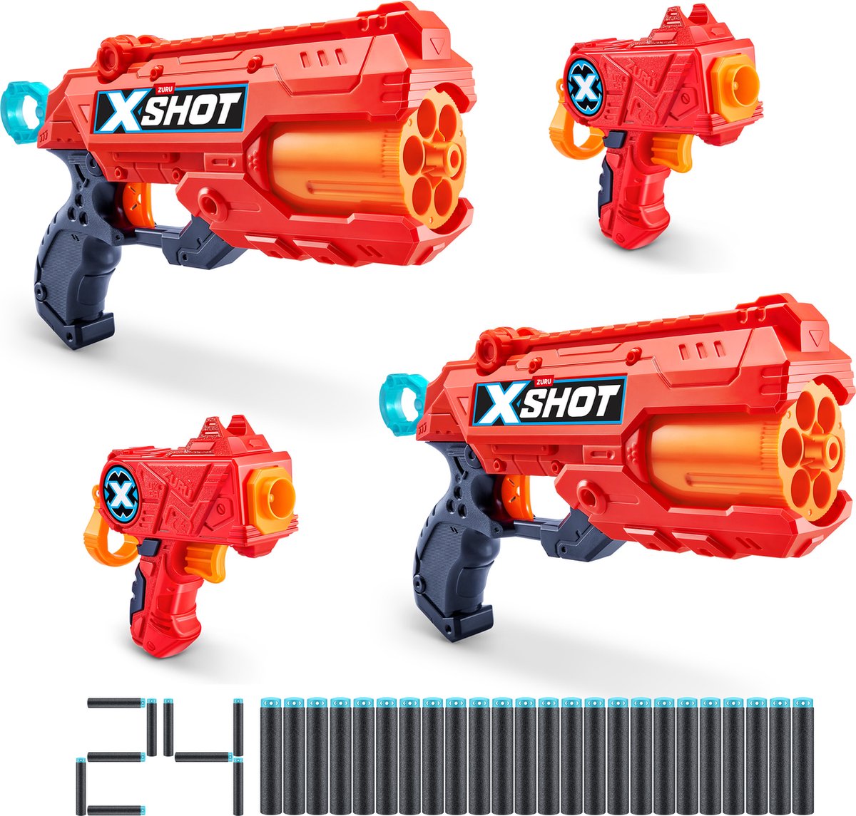 ZURU -   - Excel dubbele Reflex 6 blaster en dubbele Micro blaster combo pack (24 darts) - speelgoedblaster