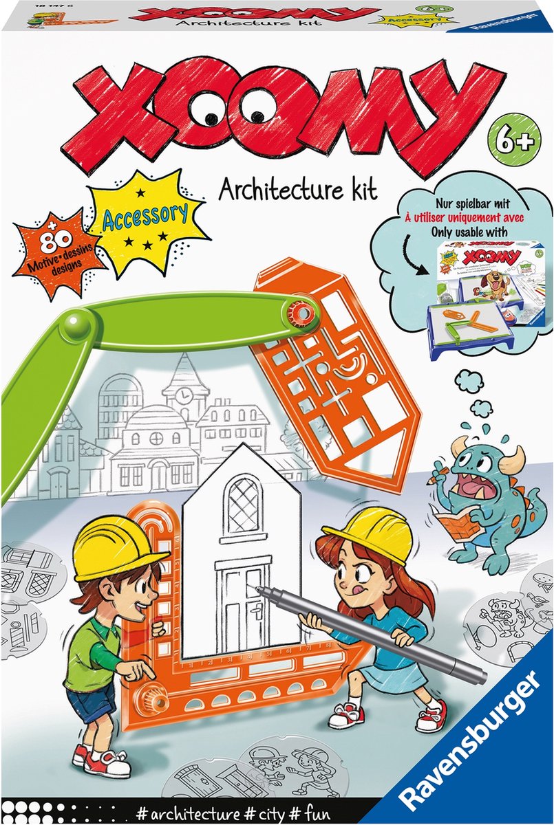Ravensburger Xoomy Architecture Kit - Uitbreiding voor Xoomy Tekenmachine Hobbypakket
