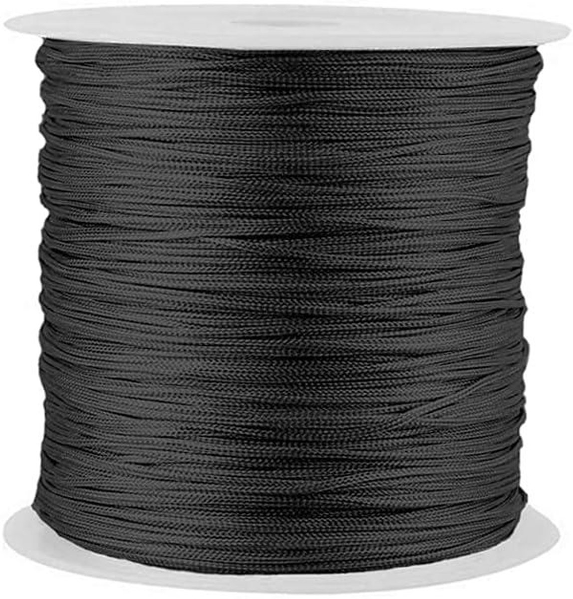08 mm 100 meter zwart Nylon Koord voor Macramé, Handwerk en Sieraden - Kralen Draad