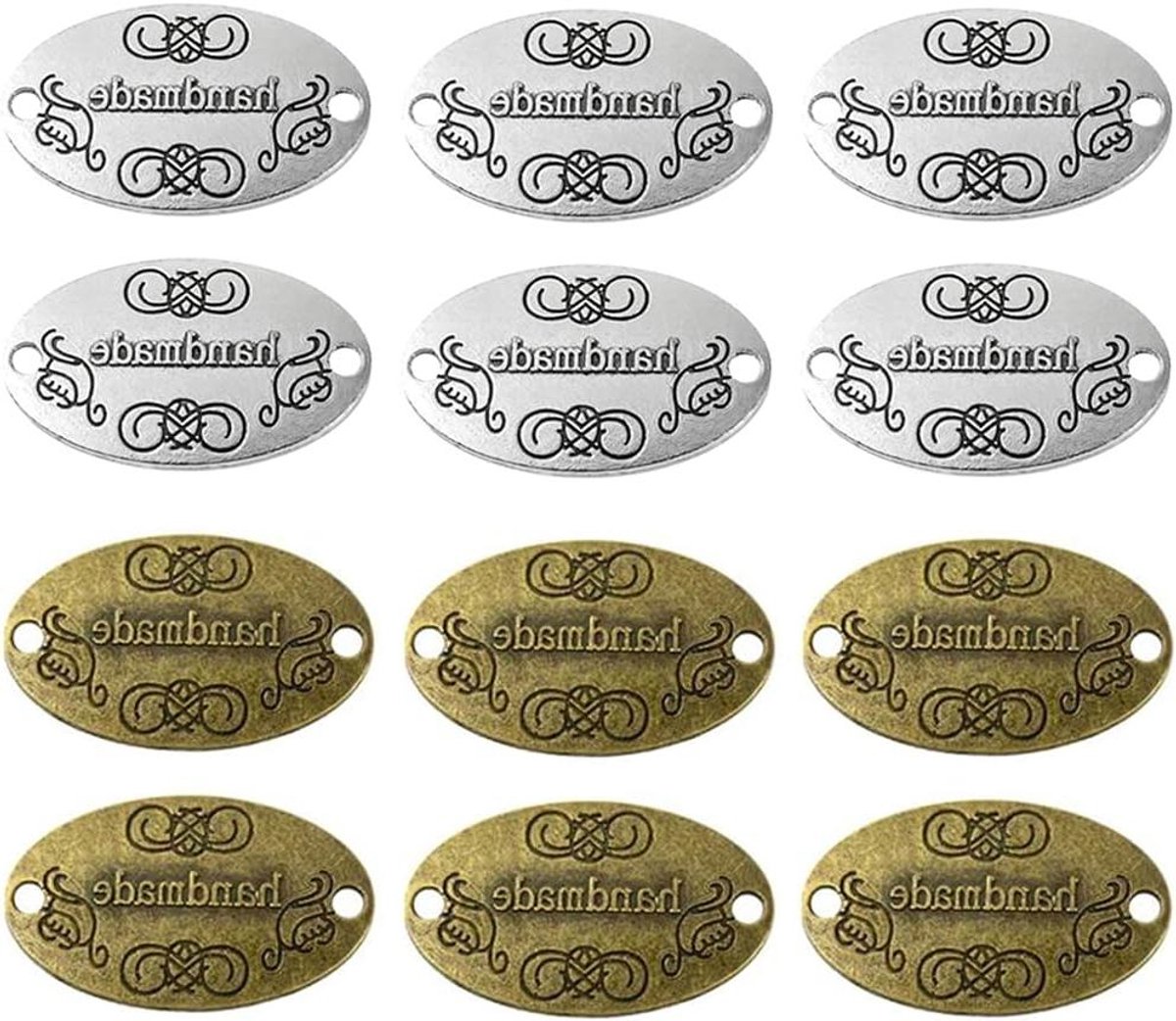 Metalen Etiketten 150 Stuks Handgemaakte Etiketten Naaien Hangers Handgemaakt Logo Naaien Metalen Knop voor Sieraden Accessoires Labeltjes