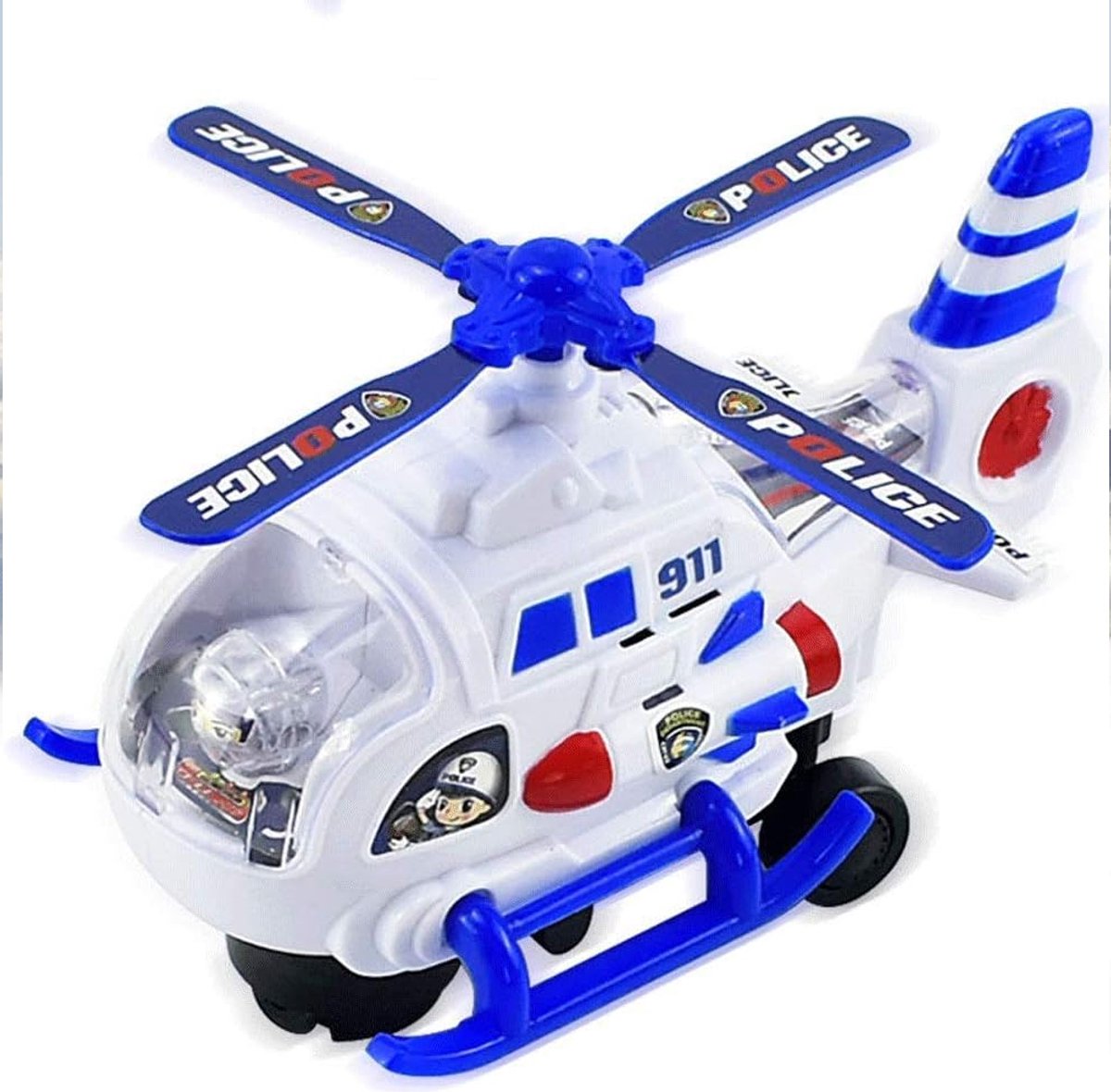 Politiehelikopter Actie Pro – Met Licht, Geluid & Beweegbare Propellers - incl. Batterijen - kan zelf rijden - Police Force helicopter
