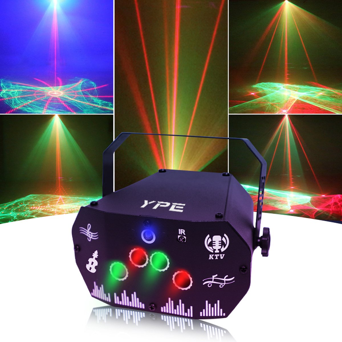 ®   - Party Lights - Disco licht - Party Laser - Mini Disco Lamp met Droom Effect - Lasers en LED verlichting - Afstand bestuurbaar, Geluid gestuurd, Automatisch en Stroboscoop effect