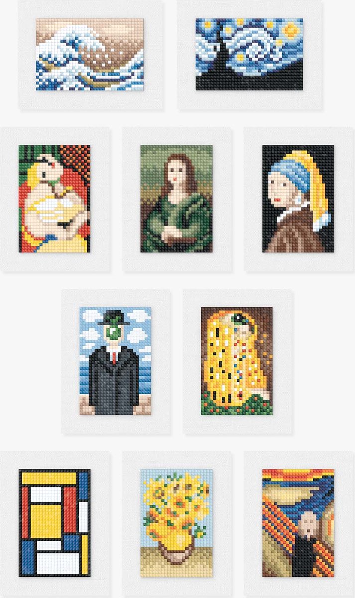 Yuko - Diamond painting - Mini Meesterwerken - Set van 10 - Museum editie - Diamond Paintings - Diamond painting volwassenen