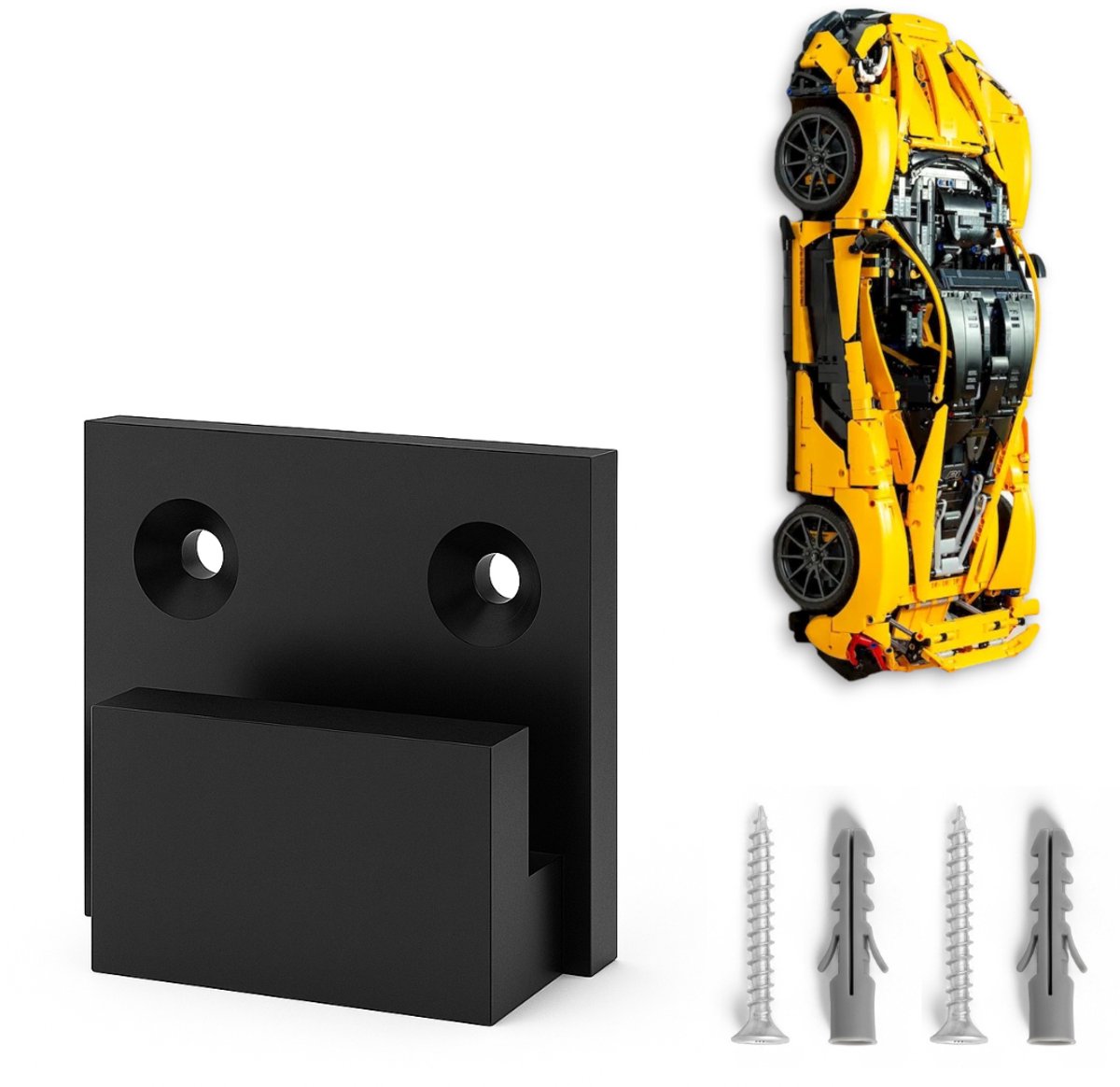 YUOM. Muurbeugel voor Lego Technic Mclaren P1 - incl. schroeven & pluggen - Wallmount LEGO Technic auto Wall Mount - McLaren P1 - LEGO houder - Lego Technic P1 Mclaren