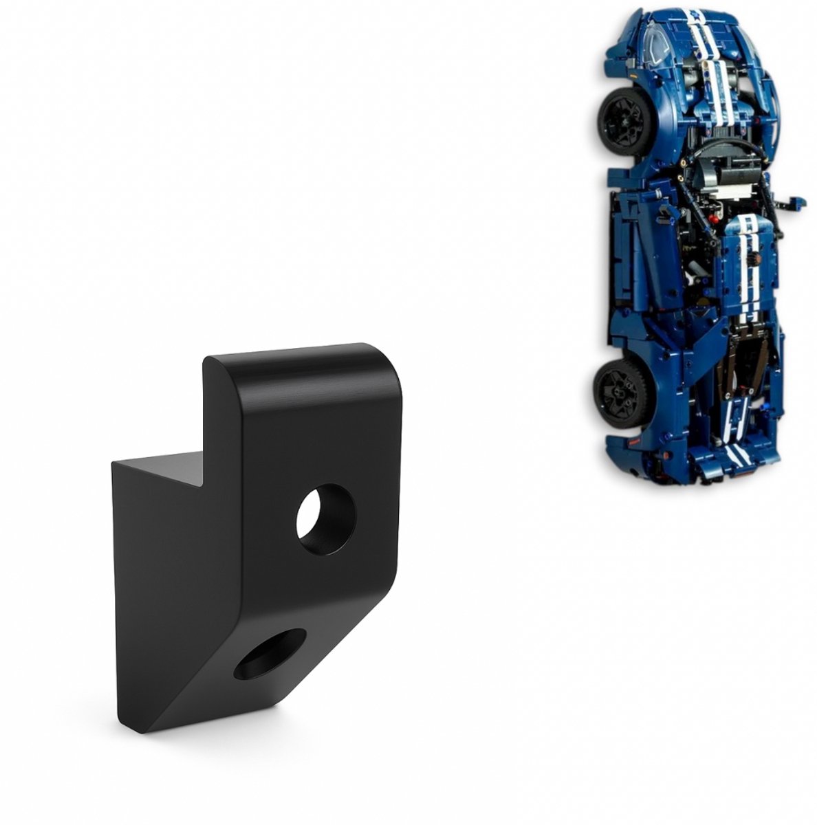 YUOM. Wall Mount Voor LEGO Technic Ford GT - incl. schroeven & pluggen - Muurbeugel LEGO Technic Car Wall Mount - Ford GT - Lego Houder Auto Modellen - Lego Formule 1