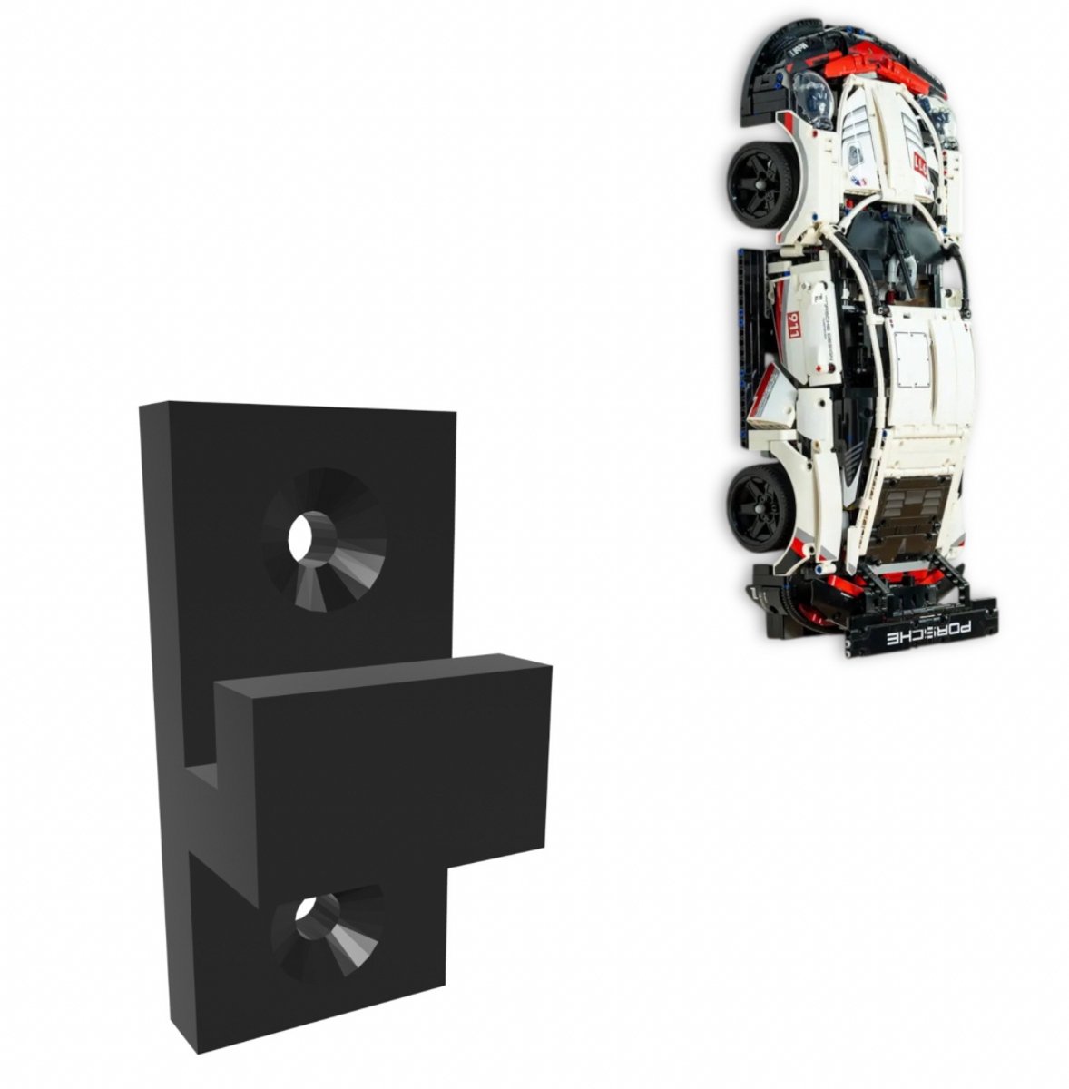 YUOM. Wall Mount voor LEGO Technic Porsche 911 RSR - Muurbeugel LEGO Technic Car Wall Mount - Porsche 911 RSR - Lego Houder Auto Modellen - Lego Porsche 911 RSR