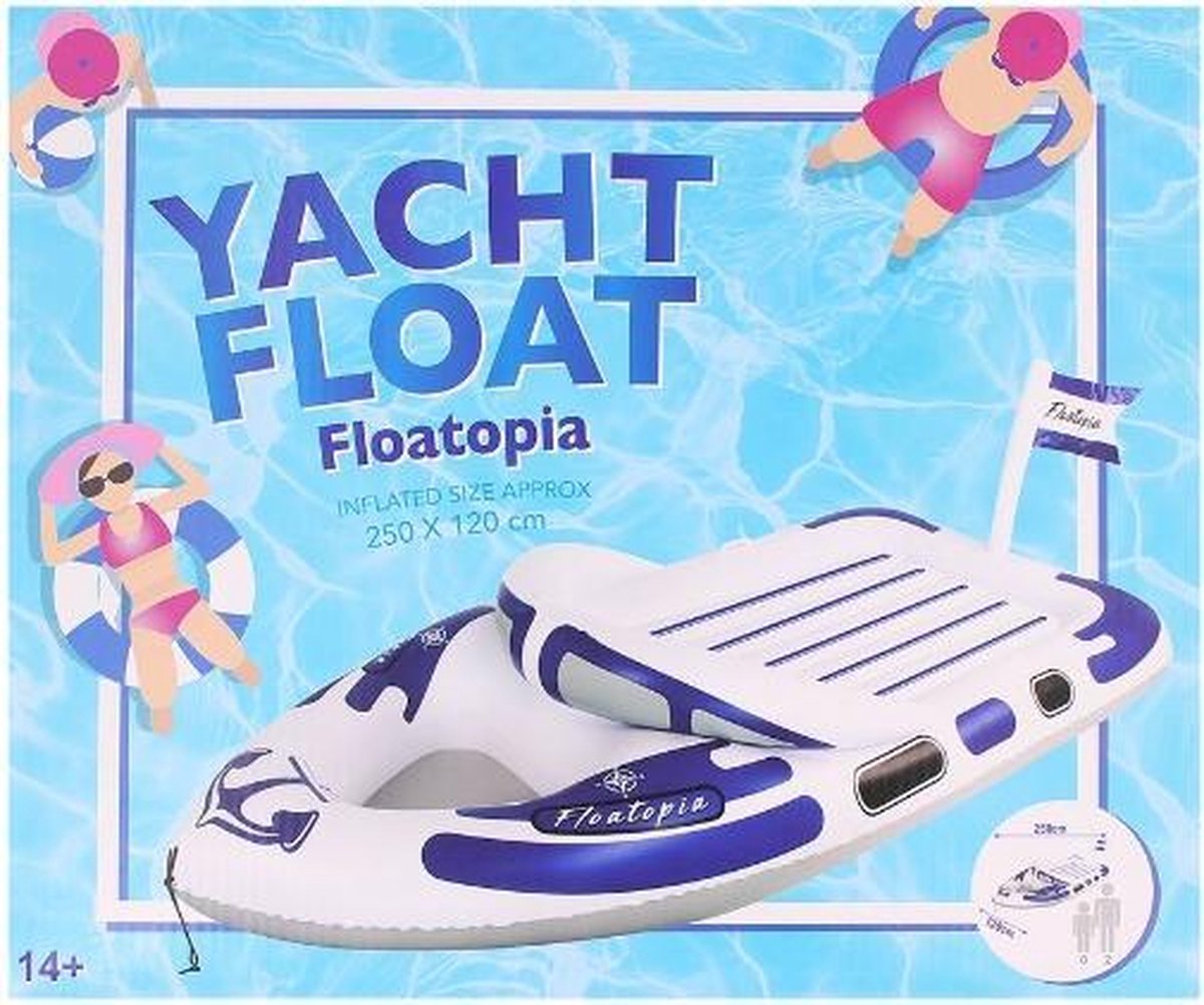 Opblaasbare boot/Wit/Blauw250 x 120 cm/2 personen