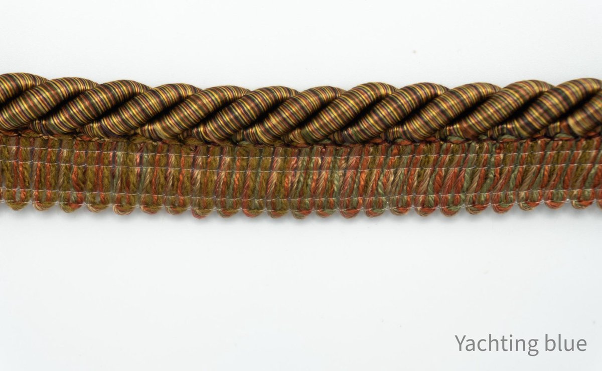 Hobby koord  bruin - 4 meter - hobby koord - piping rand - touwrand - kussenrand - gordijnen - piping -