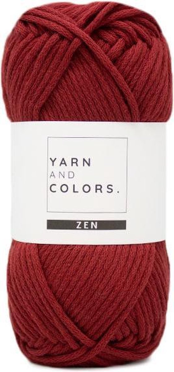Yarn and Colors Zen - garen katoen/nylon - kleur 029 Burgundy - 5 bolletjes