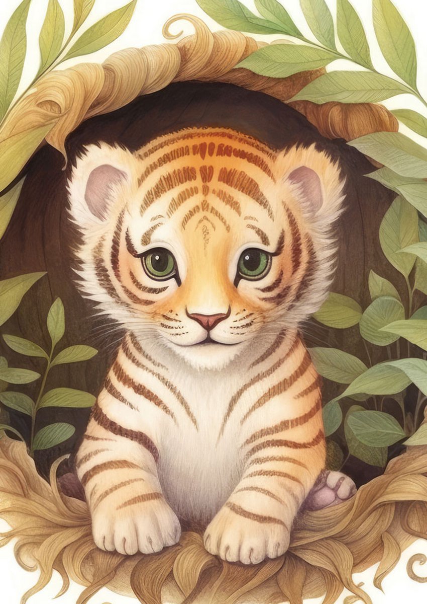 Yazz puzzel Cute Tiger - 1000 stukjes legpuzzel.