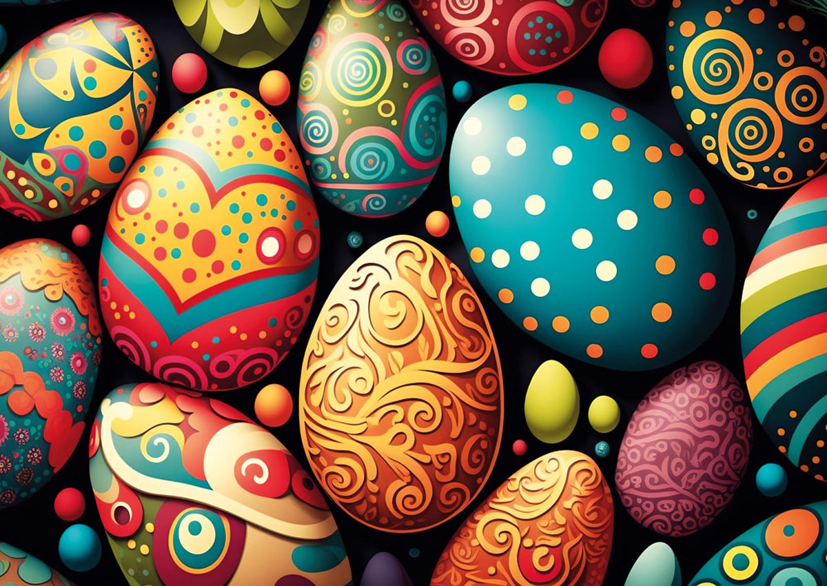 Yazz puzzel Easter Eggs - 1000 stukjes legpuzzel.