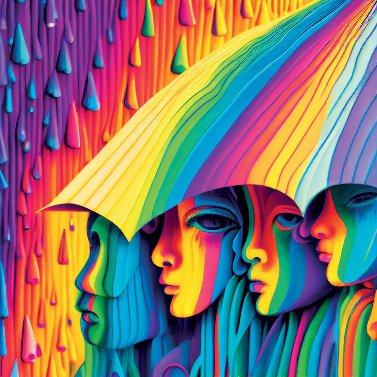 Yazz puzzel Rain-Bow - kleurrijke legpuzzel 1023 stukjes.